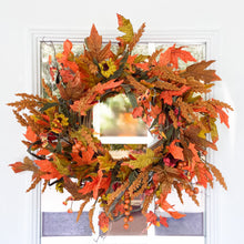 Load image into Gallery viewer, Fall Harvest Artificial Wreath