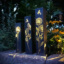 Load image into Gallery viewer, Glowing Daisies Luminary Pillars w/ Solar Cap