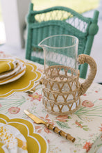 Load image into Gallery viewer, Ranunculus Garden Vintage bulb garden linen blend Christmas winter tablecloth