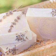 Load image into Gallery viewer, Lavender + Mint Handmade Tallow and Goat Milk Soap Bar