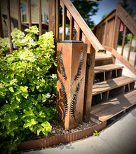 Load image into Gallery viewer, Rustic Metal Fern Luminary | Garden Column
