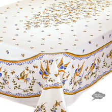 Load image into Gallery viewer, French Provencal tablecloth - Acrylic coated cotton, Spill-proof - 60x96" Rectangular - Moustiers blue | Tissus Toselli