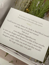 Load image into Gallery viewer, Holiday Gift Special! Four Seasons of Wreaths. Lavender, Grain, Holiday Wreath subscription- wonderful Christmas Gift