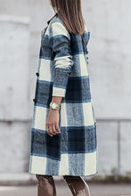 Load image into Gallery viewer, Peony Pink Plaid Coat - Double Take Full Size Button Up Lapel Collar Coat