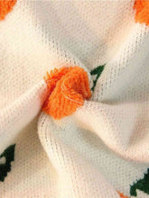 Load image into Gallery viewer, Georgia Peach Printed Round Neck Drop Shoulder Sweater