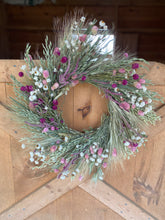 Load image into Gallery viewer, Pink Grasslands All natural dried floral fall wreath- flowers to last the whole year through