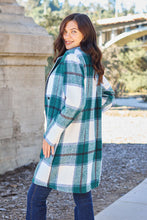 Load image into Gallery viewer, Peony Pink Plaid Coat - Double Take Full Size Button Up Lapel Collar Coat