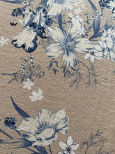 Load image into Gallery viewer, Anemone & Jasmine Garden linen blend tablecloth 50x72 in. rectangle