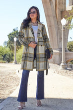 Load image into Gallery viewer, Peony Pink Plaid Coat - Double Take Full Size Button Up Lapel Collar Coat