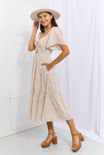 Load image into Gallery viewer, HEYSON Let It Grow Full Size Floral Tiered Ruffle Midi Dress