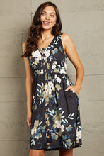Load image into Gallery viewer, Double Take Printed Scoop Neck Sleeveless Buttoned Magic Dress with Pockets
