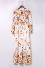Load image into Gallery viewer, Floral V-Neck Long Sleeve Maxi Dress