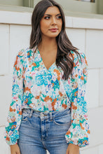 Load image into Gallery viewer, Floral Long Balloon Sleeve Bodysuit