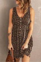 Load image into Gallery viewer, Double Take Printed Scoop Neck Sleeveless Buttoned Magic Dress with Pockets