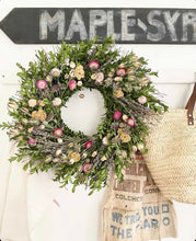 Load image into Gallery viewer, Wildflower and Lavender Wreath. Wonderful Easter, Spring, summer and fall harvest Floral Spring Wreath For Front Door