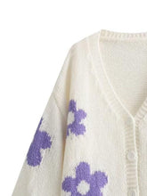 Load image into Gallery viewer, Sweat little Daisy Floral Button Up V-Neck Cardigan