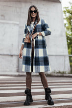 Load image into Gallery viewer, Peony Pink Plaid Coat - Double Take Full Size Button Up Lapel Collar Coat