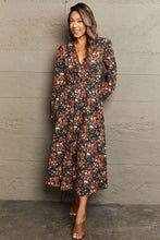 Load image into Gallery viewer, Fall Garden Surplice Neck Long Sleeve Dress