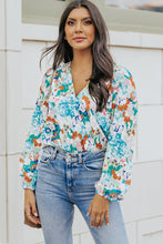 Load image into Gallery viewer, Floral Long Balloon Sleeve Bodysuit