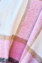 Load image into Gallery viewer, Peony Pink Plaid Coat - Double Take Full Size Button Up Lapel Collar Coat