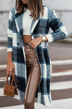 Load image into Gallery viewer, Peony Pink Plaid Coat - Double Take Full Size Button Up Lapel Collar Coat