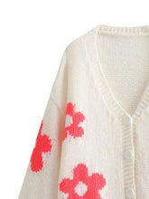 Load image into Gallery viewer, Sweat little Daisy Floral Button Up V-Neck Cardigan