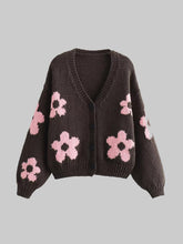 Load image into Gallery viewer, Sweat little Daisy Floral Button Up V-Neck Cardigan