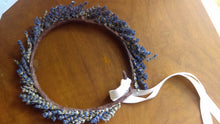Load image into Gallery viewer, dried lavender hair crown, Wedding , bridal, bridesmaid, flower girl flower crown, boho floral crown