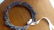 Load image into Gallery viewer, dried lavender hair crown, Wedding , bridal, bridesmaid, flower girl flower crown, boho floral crown
