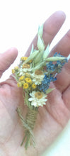 Load image into Gallery viewer, Yellow fields dried flower boutonniere/corsage