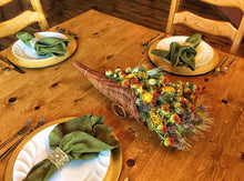 Load image into Gallery viewer, Classic thanksgiving Cornucopia -Fall door decor, fall and autumn centerpiece wreath alternative