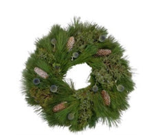 Load image into Gallery viewer, Blue Pineland Winter woodland Christmas Holiday fresh wreath