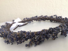 Load image into Gallery viewer, dried lavender hair crown, Wedding , bridal, bridesmaid, flower girl flower crown, boho floral crown