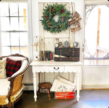 Load image into Gallery viewer, Winter Bounty woodland Wreath. Fresh evergreens and spruce pine cone wreath. Wonderful natural holiday Christmas Wreat/Centerpiece -Nov Ship