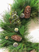 Load image into Gallery viewer, Blue Pineland Winter woodland Christmas Holiday fresh wreath