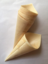 Load image into Gallery viewer, Lavender wedding confetti cones- wedding exit confetti - biodegradable wooden cones and dried lavender