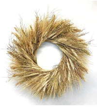 Load image into Gallery viewer, Farmhouse Wheat wreath - fall / autumn wreath 22 Inch