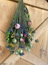 Load image into Gallery viewer, Wildflower and lavender dried fall flower bouquet/ arrangement