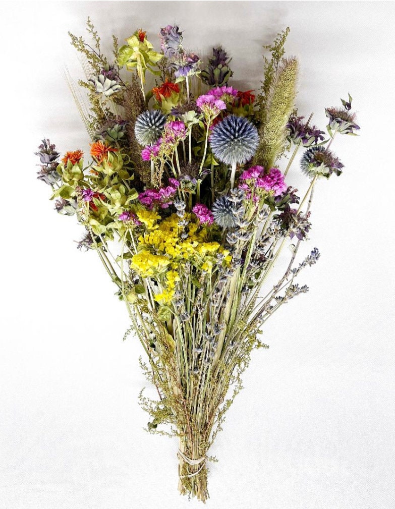 Wild Harvest Dried Flower Bouquet/ Arrangement - whimsical dried