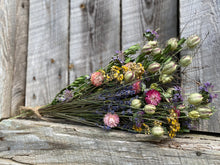 Load image into Gallery viewer, Wildflower and lavender dried fall flower bouquet/ arrangement