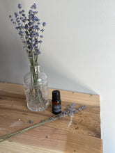 Load image into Gallery viewer, Dried lavender all natural diffuser with vintage inspired bud vase and essential oil