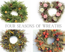 Load image into Gallery viewer, Holiday Gift Special! Four Seasons of Wreaths. Lavender, Grain, Holiday Wreath subscription- wonderful Christmas Gift