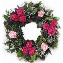 Load image into Gallery viewer, Mama's Garden Pink Rose and Hydrangea Wreath