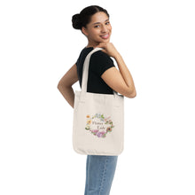Load image into Gallery viewer, Flower Lady Floral Wreath Tote Bag | Botanical Illustration, Reusable Canvas
