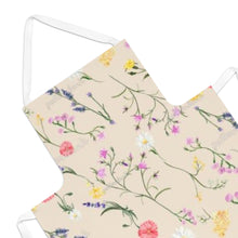 Load image into Gallery viewer, Wildflower Pattern Apron | Floral Kitchen Apron, Spring Botanical Print
