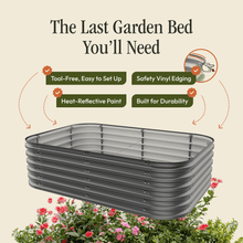 Load image into Gallery viewer, Gro-Rite "No Tools Needed" Premium Metal Raised Garden Bed Kit
