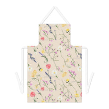 Load image into Gallery viewer, Wildflower Pattern Apron | Floral Kitchen Apron, Spring Botanical Print
