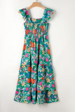 Load image into Gallery viewer, Retro Garden Tiered Ruffled Printed Sleeveless Dress
