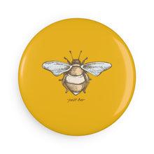 Load image into Gallery viewer, Hand Drawn Bee magnet Button Magnet | Round Bee Illustration
