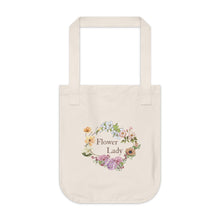 Load image into Gallery viewer, Flower Lady Floral Wreath Tote Bag | Botanical Illustration, Reusable Canvas
